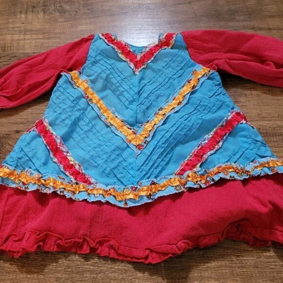 Girls vintage hippie top dress boho Bohemian handmade size 2 2T Berkeley - Picture 5 of 5